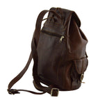 Leather Cross Shoulder Bag - Dark Brown