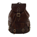 Leather Cross Shoulder Bag - Dark Brown