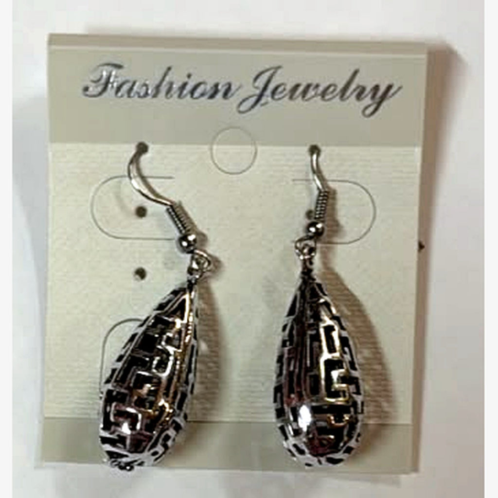 Bell Openwork Drop Earrings Silver