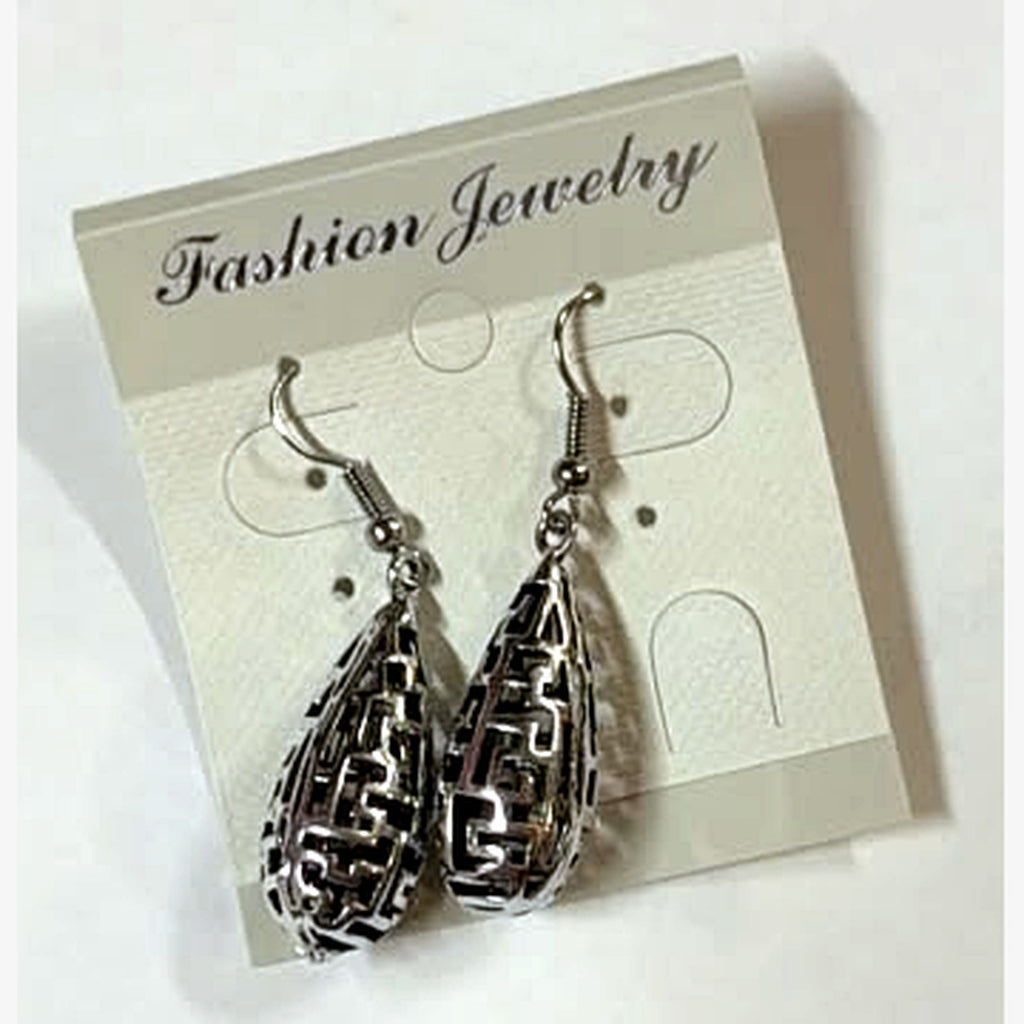 Bell Openwork Drop Earrings Silver