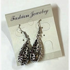Bell Openwork Drop Earrings Silver