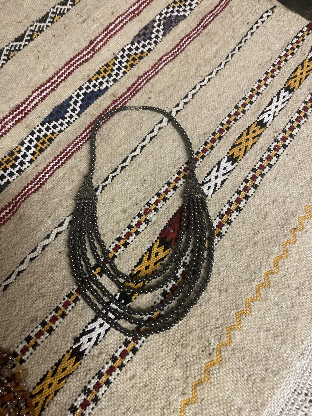 Berber Black Beaded Necklace