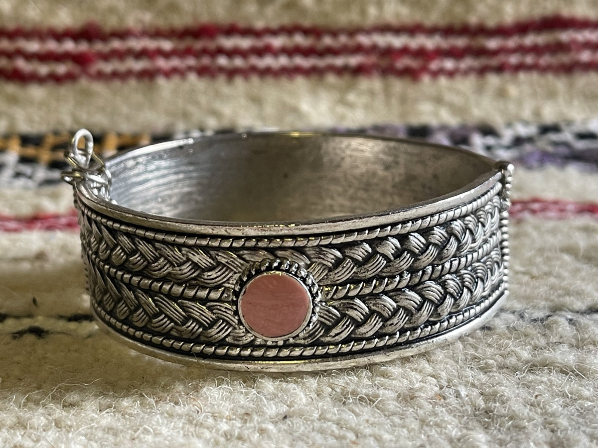 Berber Braided Bangle Pink