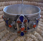 Berber Cuff Bangle Blue Cross