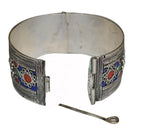 Berber Cuff Bangle Blue Rosette