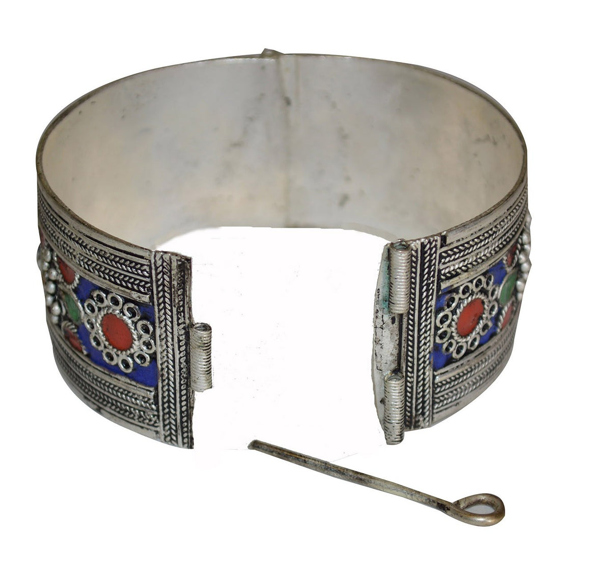 Berber Cuff Bangle Blue Rosette