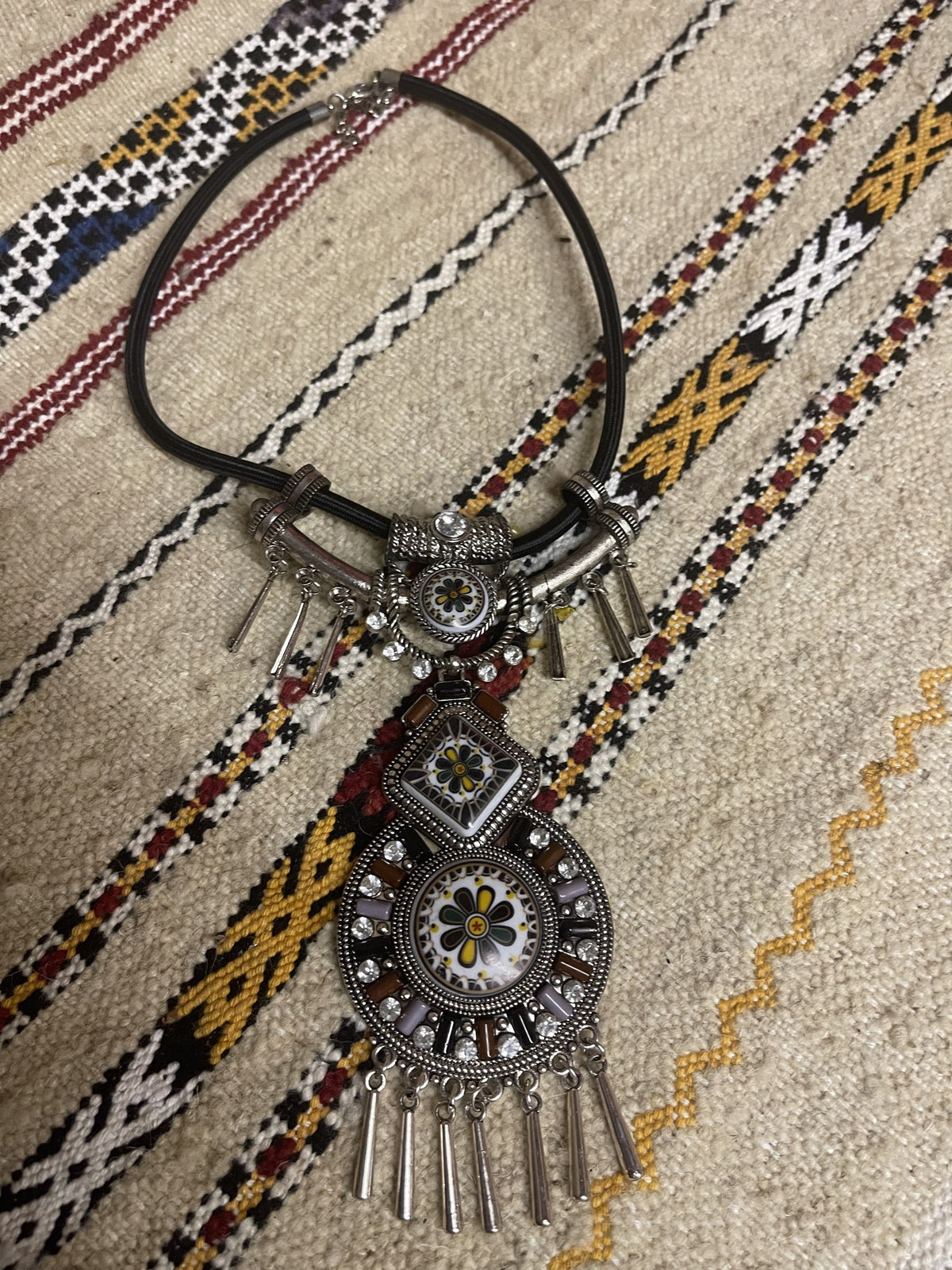 Berber Medallion Cord Necklace