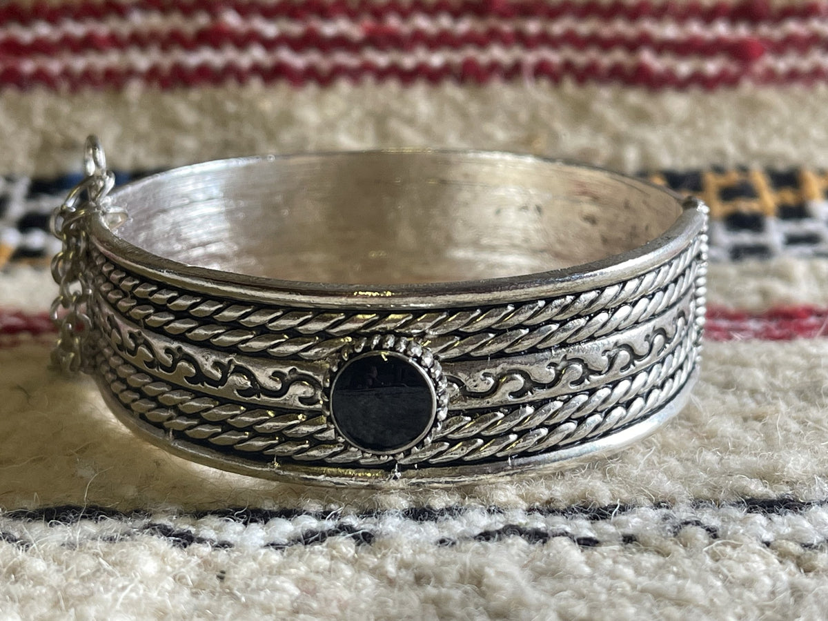 Berber Rope Bangle Black