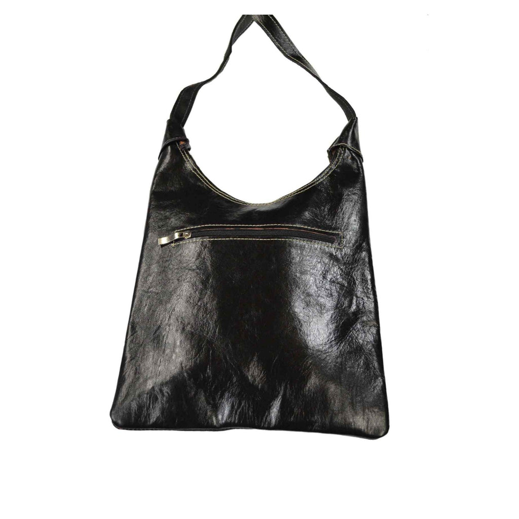 Large Leather Bag - Black