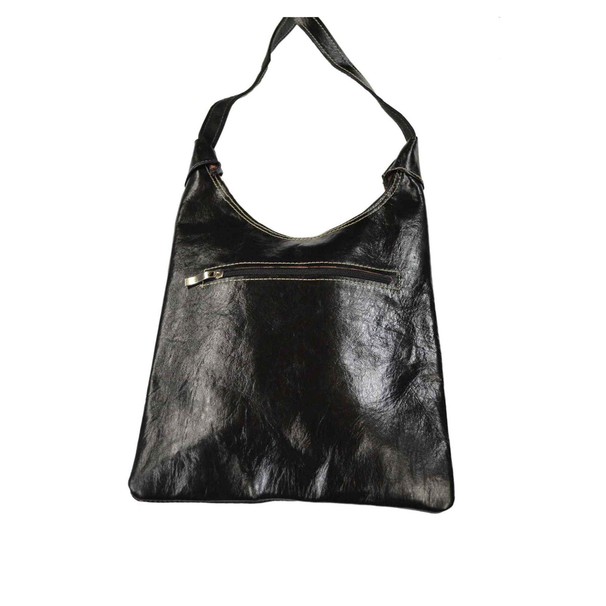 Large Leather Bag - Black