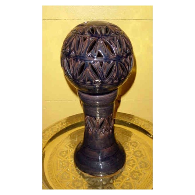 Hand Made Moroccan Ceramic Lamp - Blue