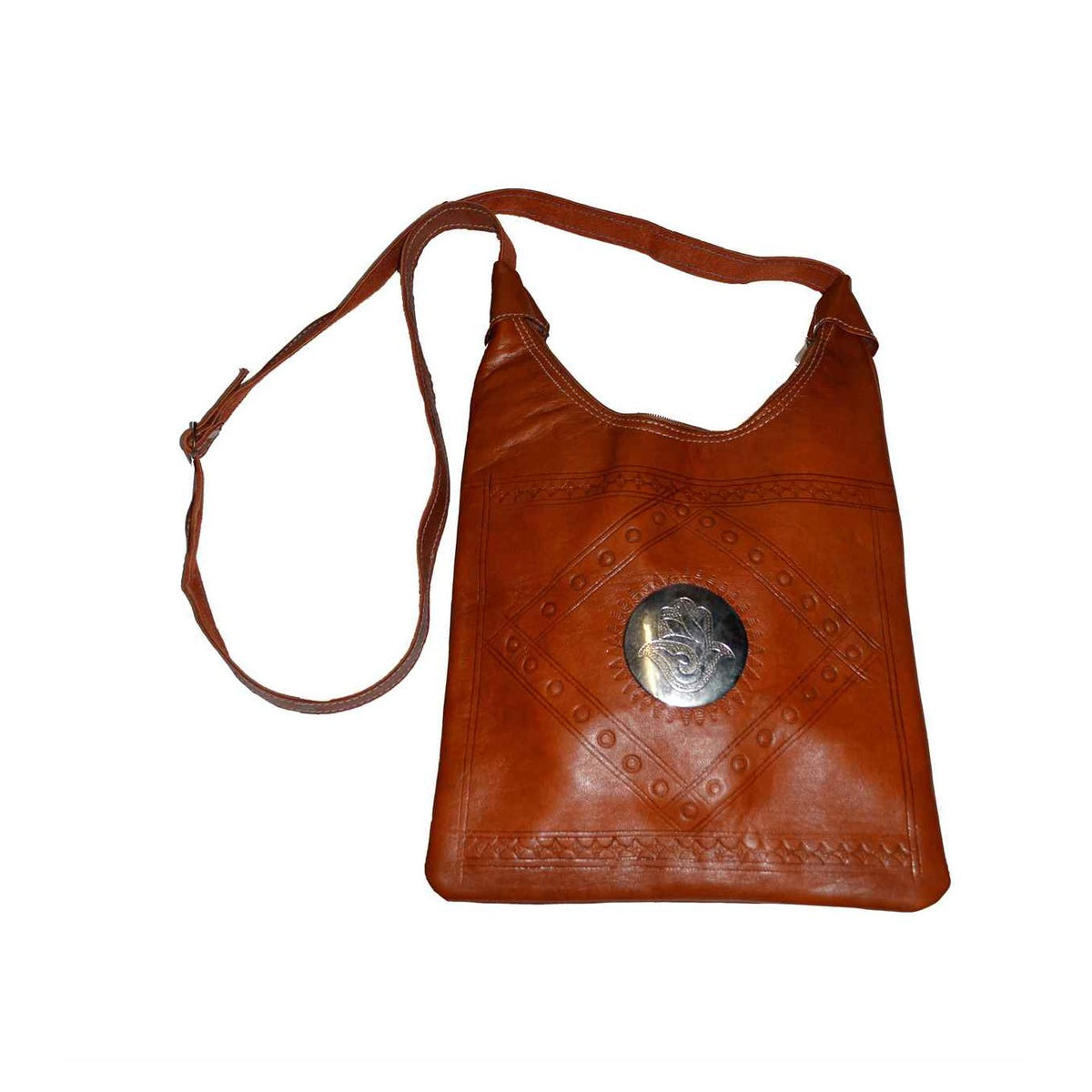 Large Leather Bag - Tan