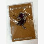 Bullet Oval Stone Earrings Purple
