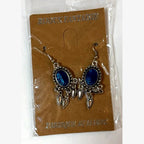 Bullet Oval Stone Earrings Royal