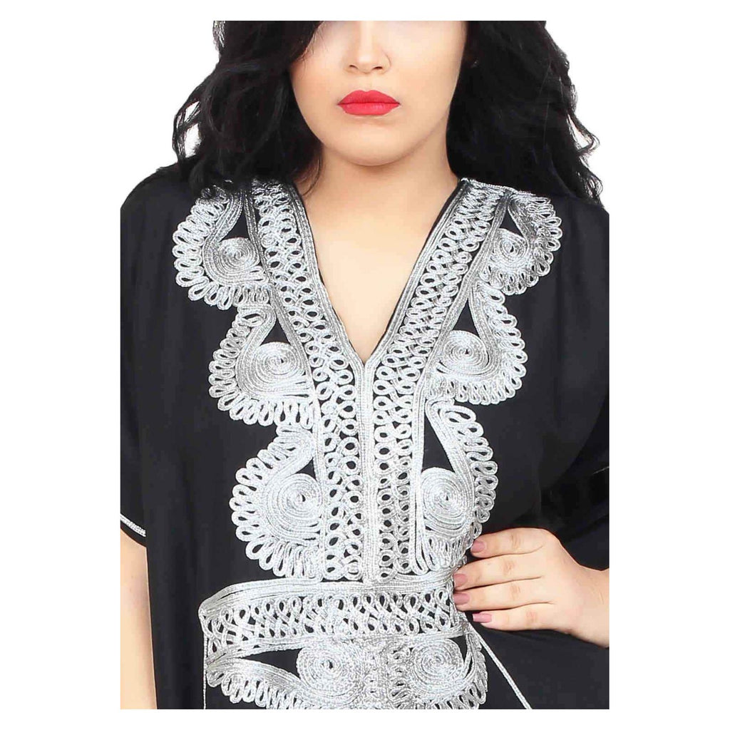Maria Moroccan Woman Casual Kaftan - Black