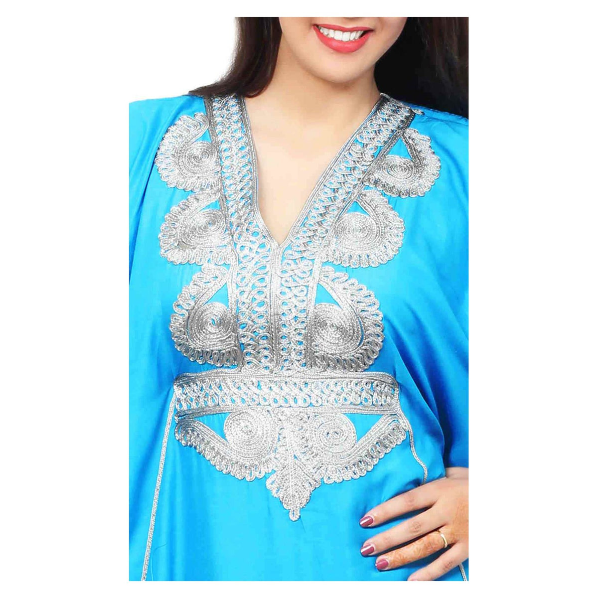 Maria Moroccan Woman Casual Kaftan - Blue
