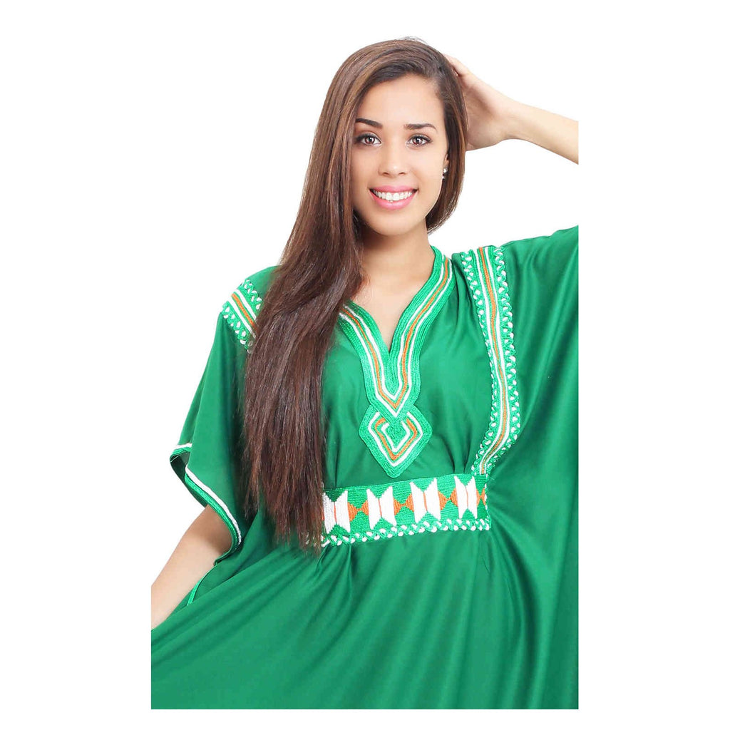 Fatima Moroccan Woman Casual Kaftan - Green