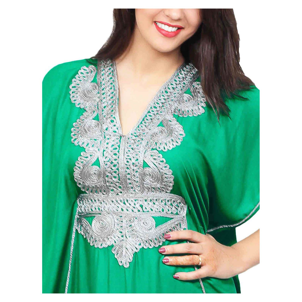 Maria Moroccan Woman Casual Kaftan - Green