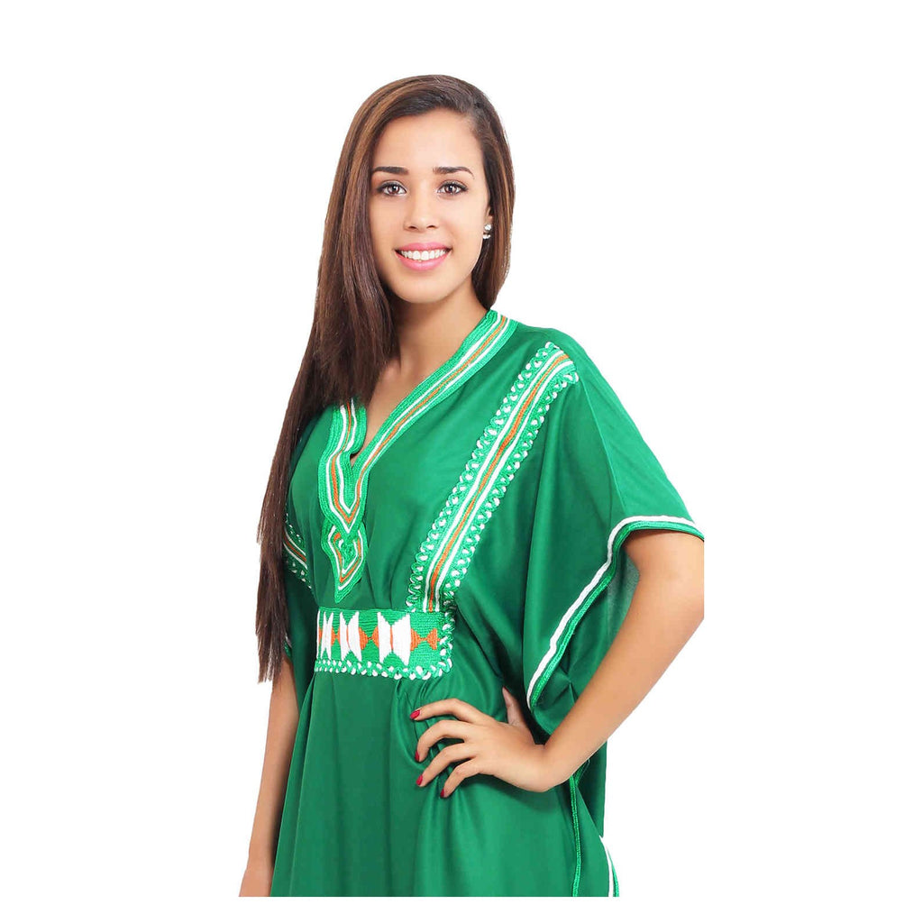 Fatima Moroccan Woman Casual Kaftan - Green