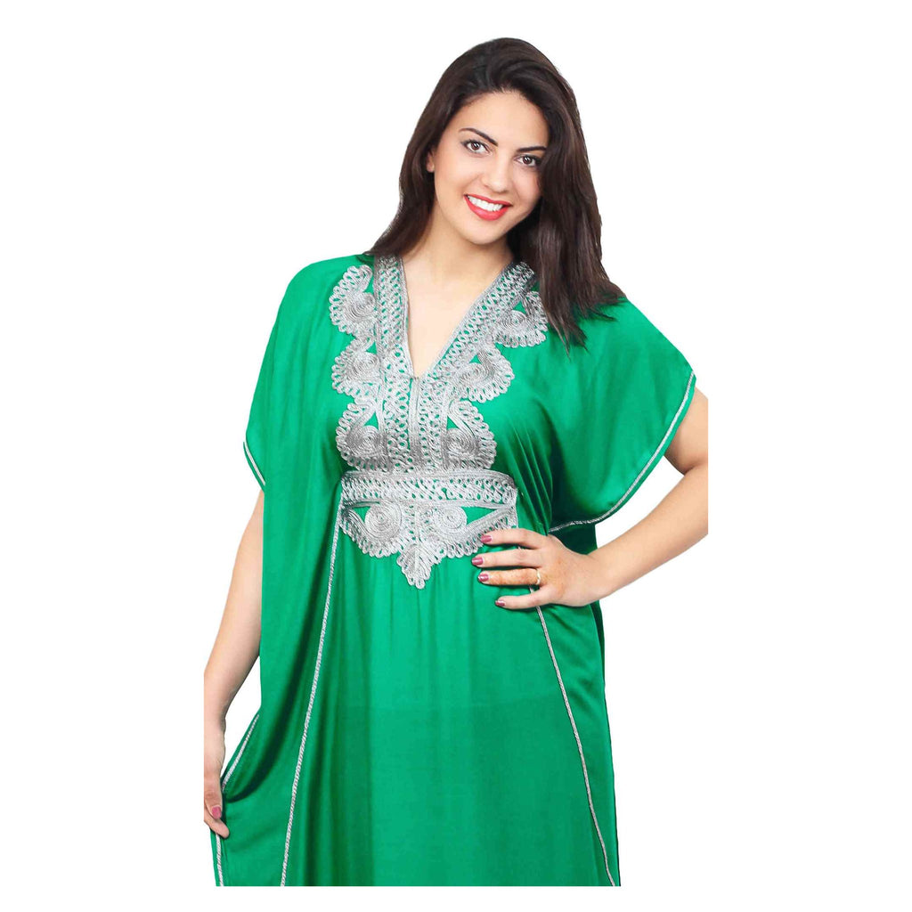 Maria Moroccan Woman Casual Kaftan - Green