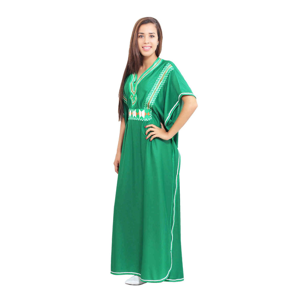 Fatima Moroccan Woman Casual Kaftan - Green