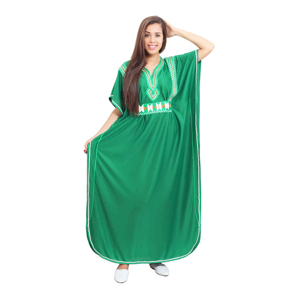 Fatima Moroccan Woman Casual Kaftan - Green