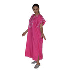 Ilham Moroccan Woman Casual Kaftan - Magenta