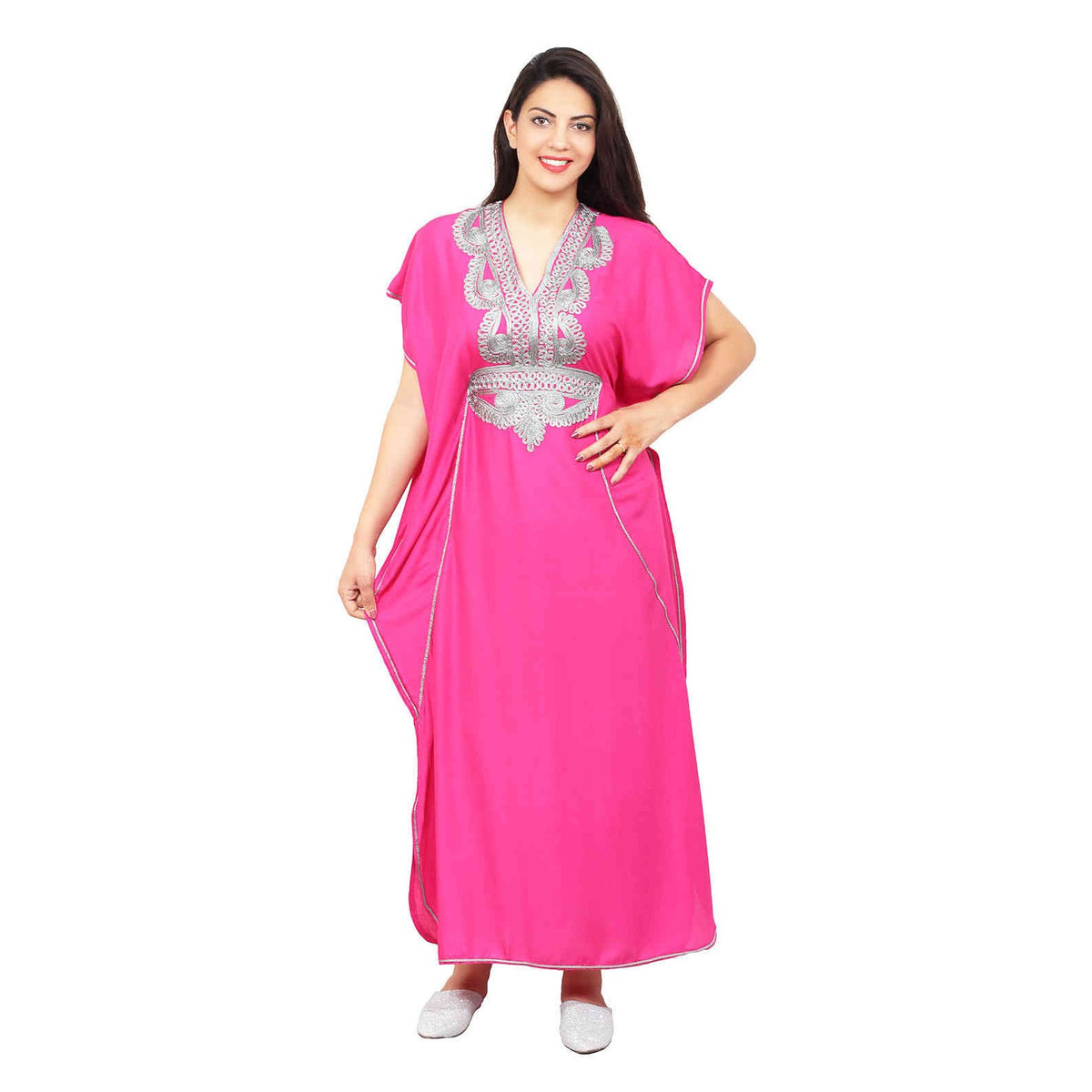 Maria Moroccan Woman Casual Kaftan - Magenta