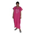 Ilham Moroccan Woman Casual Kaftan - Magenta