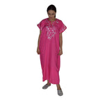 Ilham Moroccan Woman Casual Kaftan - Magenta