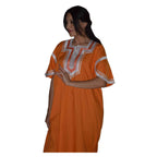 Halima Moroccan Woman Casual Kaftan - Orange