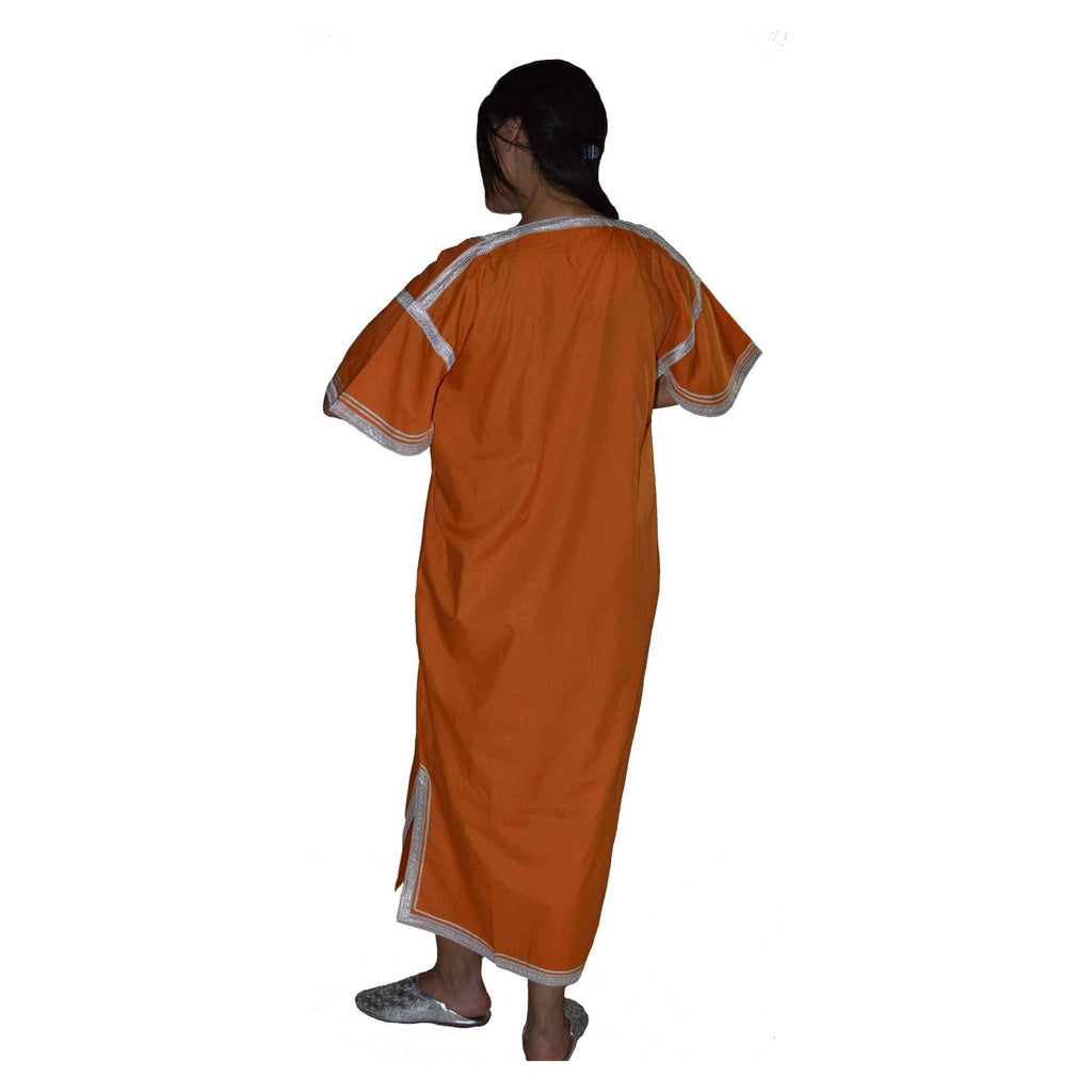 Halima Moroccan Woman Casual Kaftan - Orange