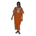Halima Moroccan Woman Casual Kaftan - Orange