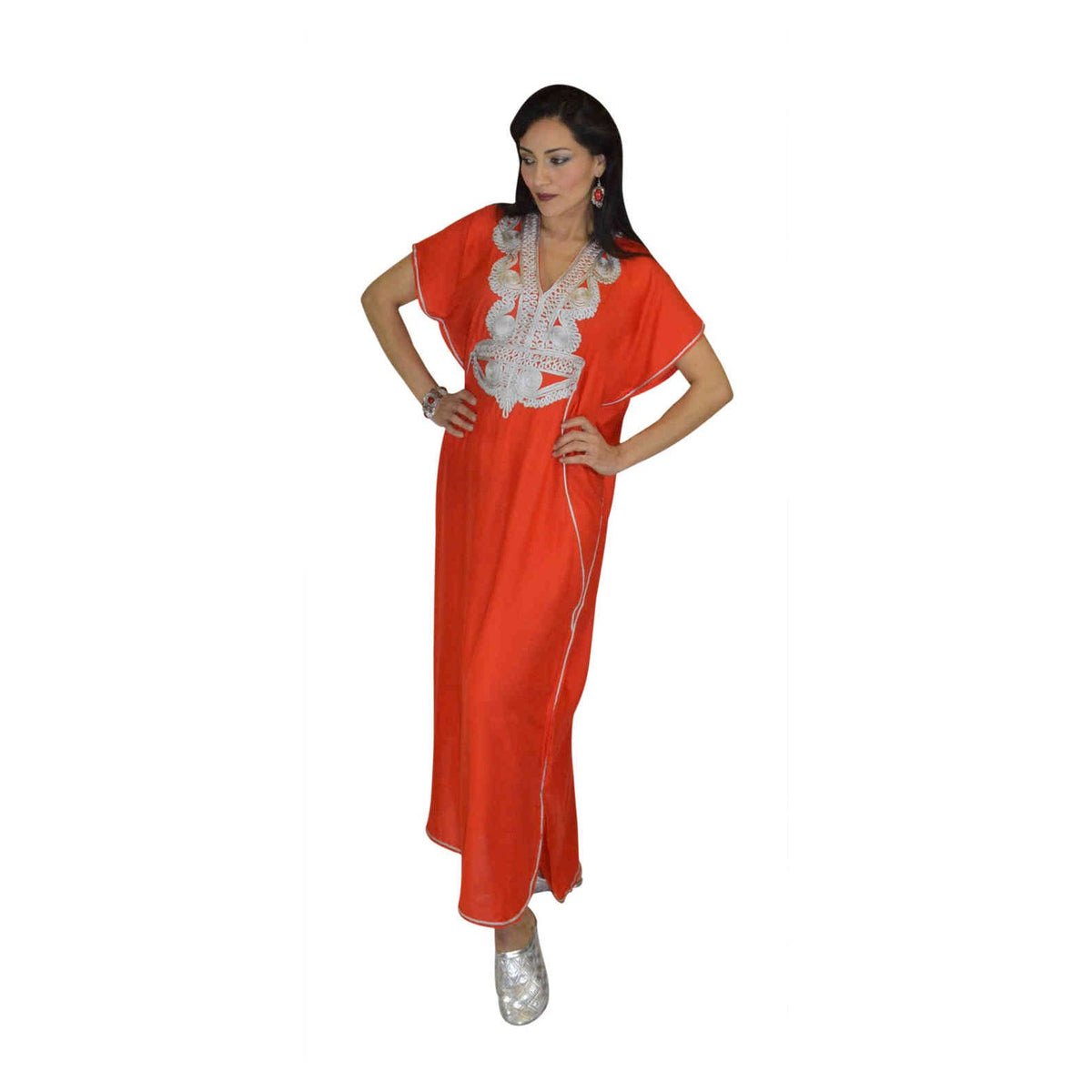 Maria Moroccan Woman Casual Kaftan - Red