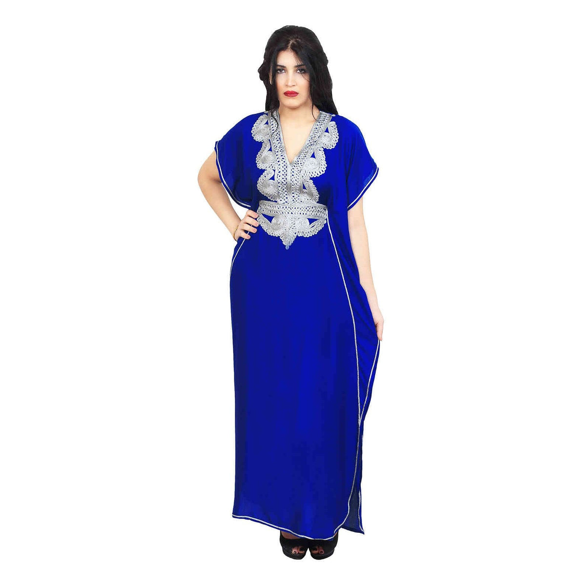 Maria Moroccan Woman Casual Kaftan - Royal Blue