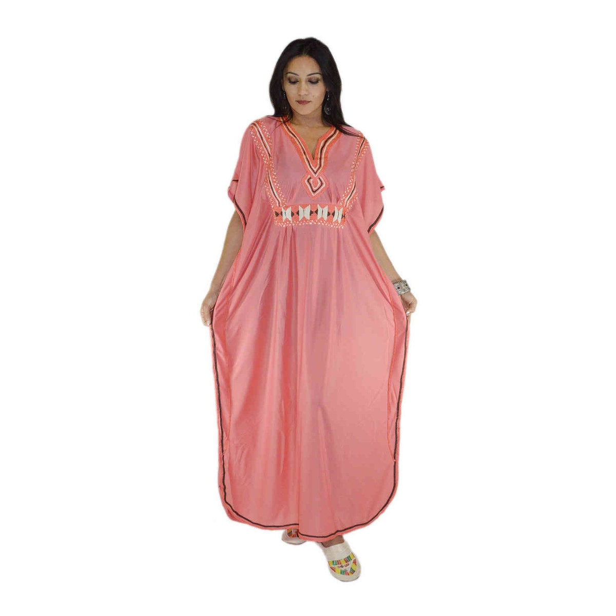 Fatima Moroccan Woman Casual Kaftan - Salmon