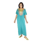 Zohra Moroccan Woman Casual Kaftan - Teal