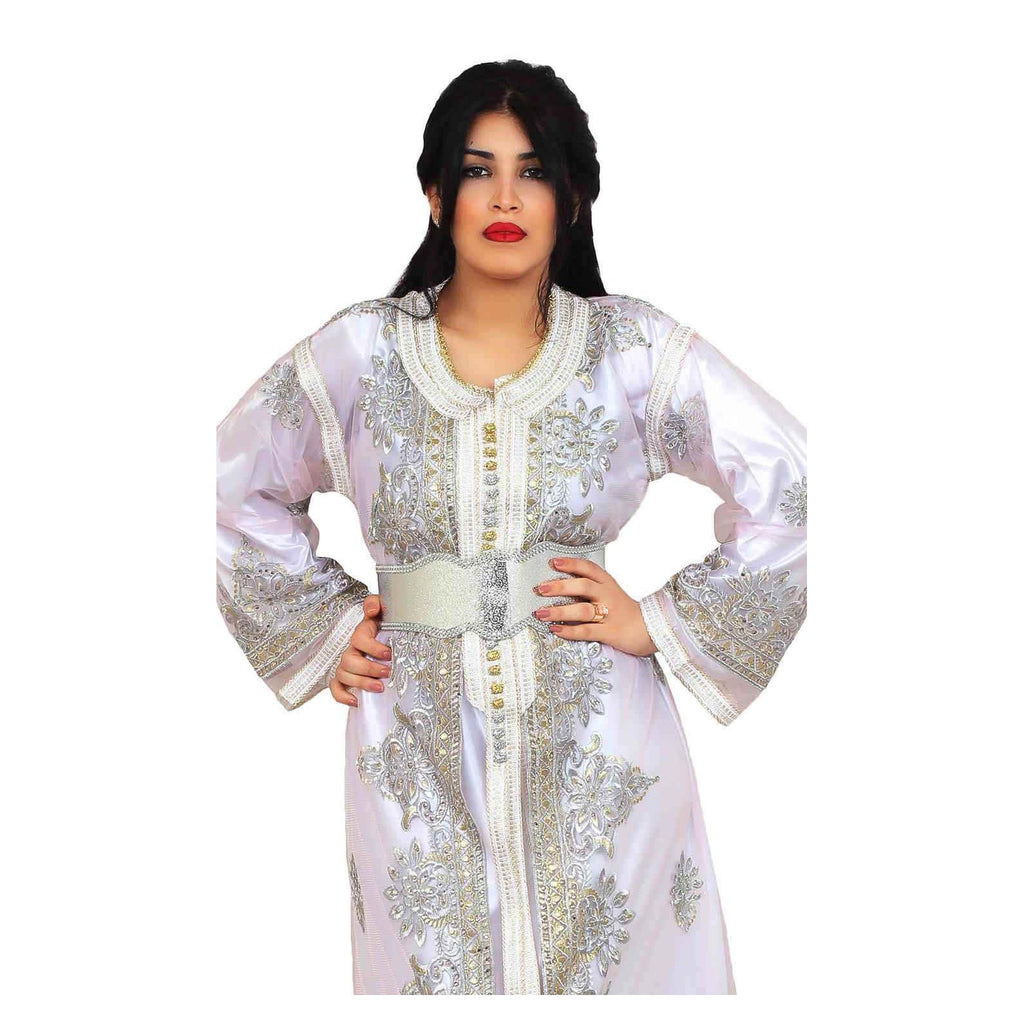 Luna Caftan White Complimentary Belt-0