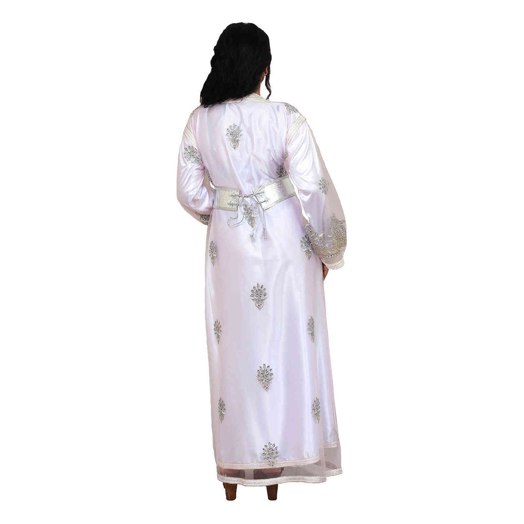 Luna Caftan White Complimentary Belt-4751
