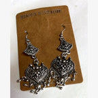Castle Filigree Chandelier Earrings Silver