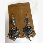 Castle Filigree Chandelier Earrings Silver
