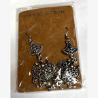 Castle Filigree Chandelier Earrings Silver