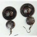 Currency Triple Disc Earrings Silver