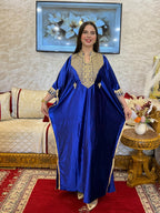 Dalila Moroccan Woman Casual Kaftan - Royal Blue