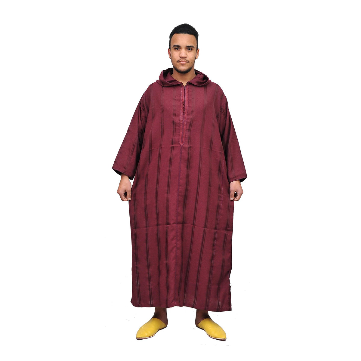 Moroccan Men Djellaba - Burgundy