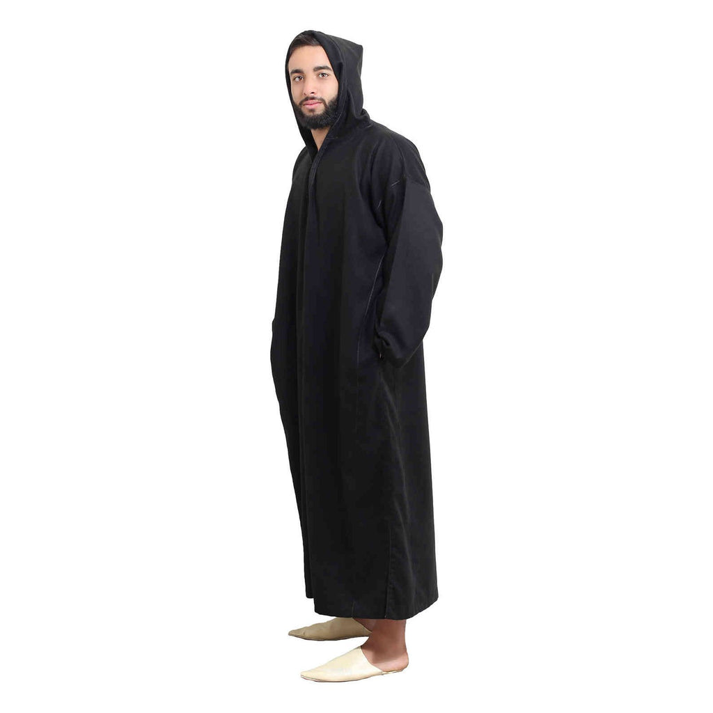 Men Winter Djellaba - Black