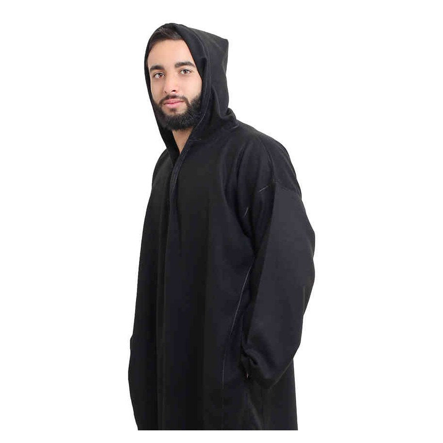 Men Winter Djellaba - Black