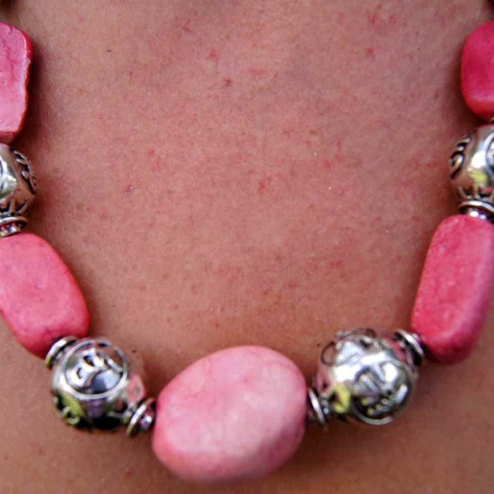 Rose Necklace Handmade-637