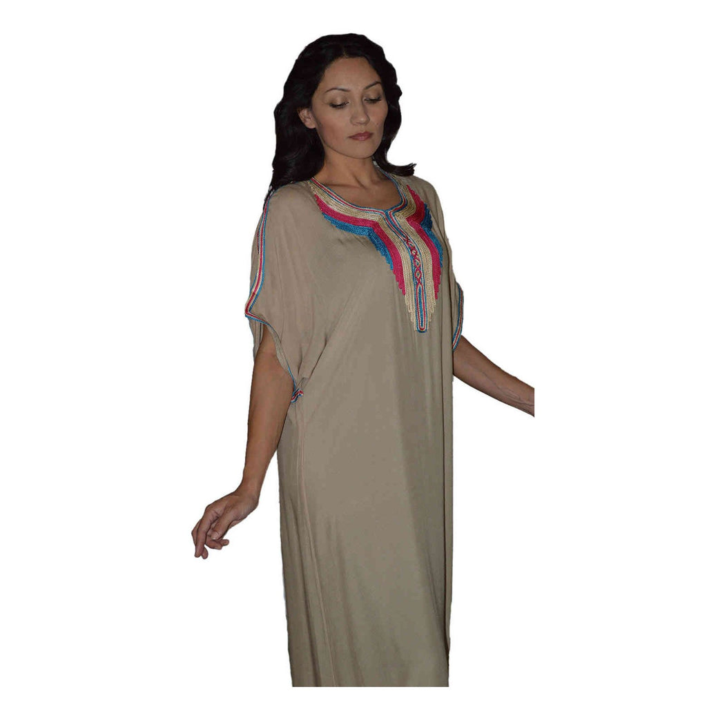 Radya Moroccan Woman Casual Kaftan - Beige