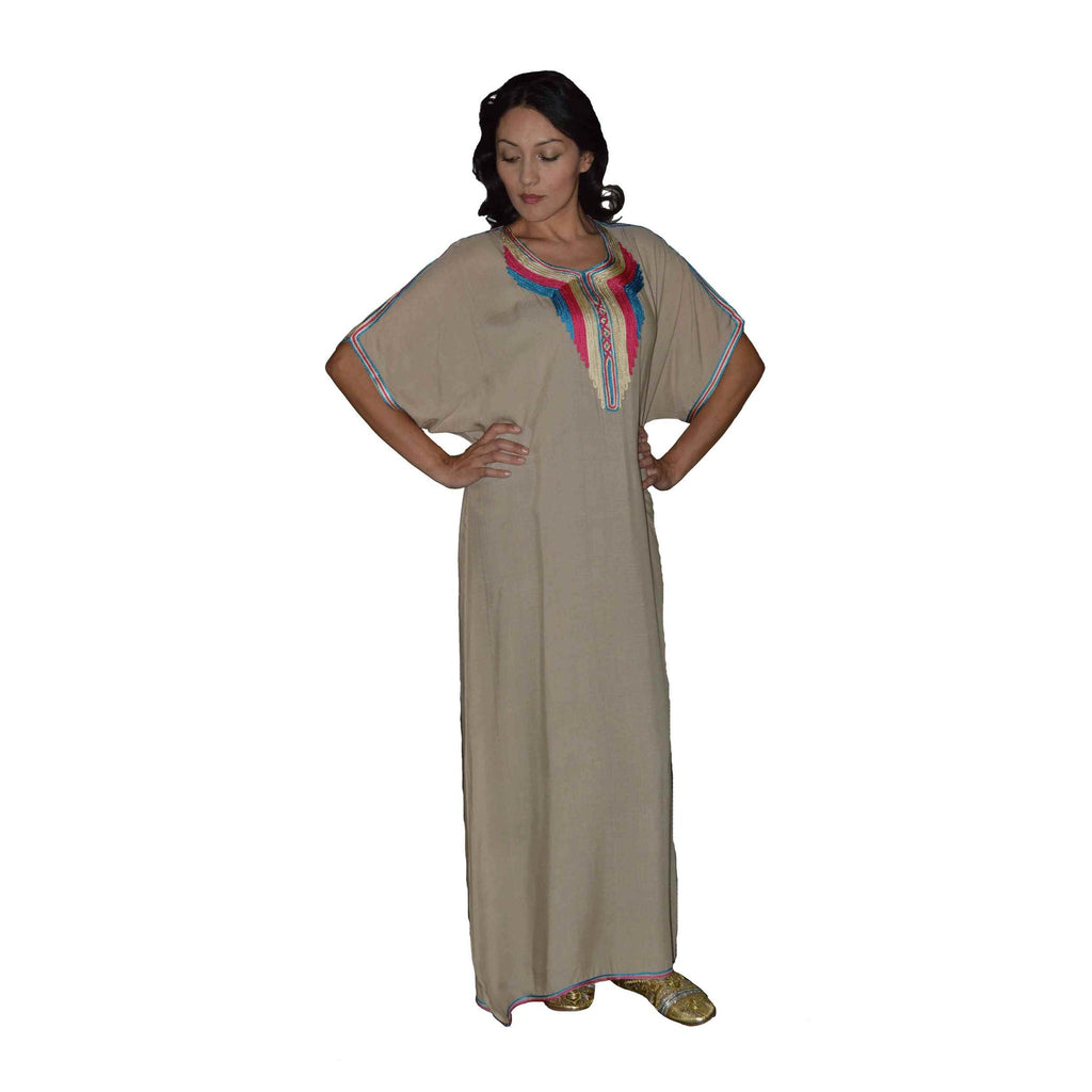 Radya Moroccan Woman Casual Kaftan - Beige
